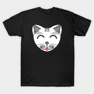 Happy Cat 2 (White) T-Shirt